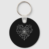 Halloween Spider Web Costume Cute Heart Spider Web Sleutelhanger (Voorkant)