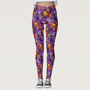 Halloween Spider Web en Jack O Lantern Leggings