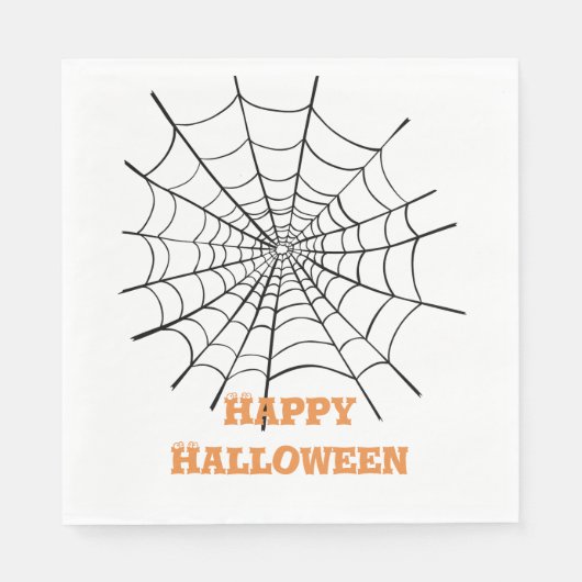 Halloween Spider Web en oogbollen Servet (Voorkant)