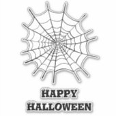 Halloween Spider Web en oogbollen Sticker (Voorkant)