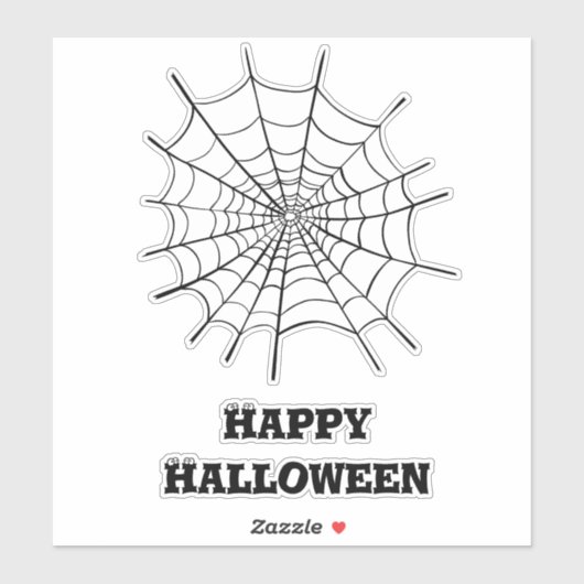 Halloween Spider Web en oogbollen Sticker (Vel)