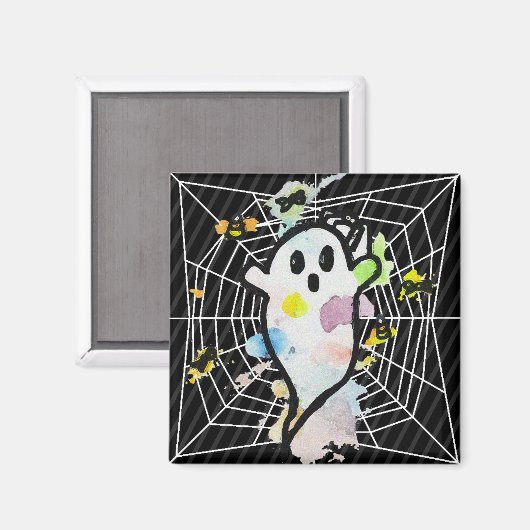 Halloween Spider Web Ghost Magneet (Voorkant / Achterkant)