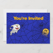 Halloween Spider Web Invitation Kaart (Voorkant)