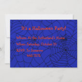 Halloween Spider Web Invitation Kaart (Achterkant)