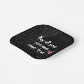 Halloween Spider Web met Eyeball Martini Papieren Bordje (Gebogen)