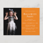 Halloween Spider Web Moderne Eenvoudige Party Foto Briefkaart (Voorkant)