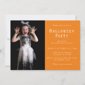 Halloween Spider Web Moderne Eenvoudige Party Foto Kaart (Voorkant)