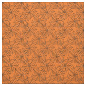 Halloween Spider Web Oranje Stof (Swatch)