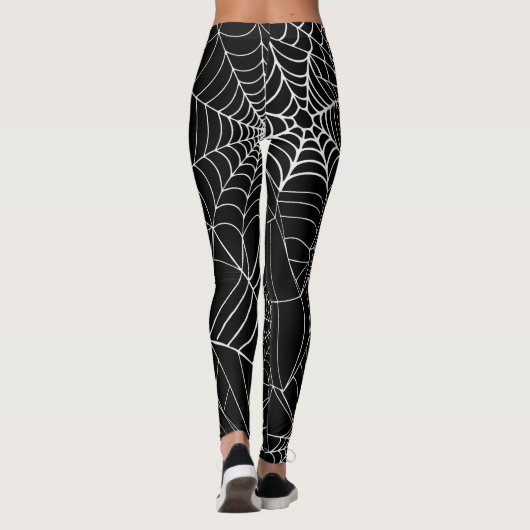 Halloween Spider Web Pattern Costume Leggings (Achterkant)