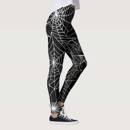 Halloween Spider Web Pattern Costume Leggings (Rechts)
