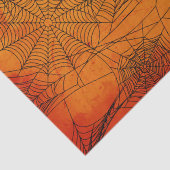 Halloween Spider Web Pattern Oranje Weefpapier Tissuepapier (Detail)