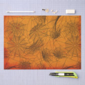 Halloween Spider Web Pattern Oranje Weefpapier Tissuepapier (Craft)