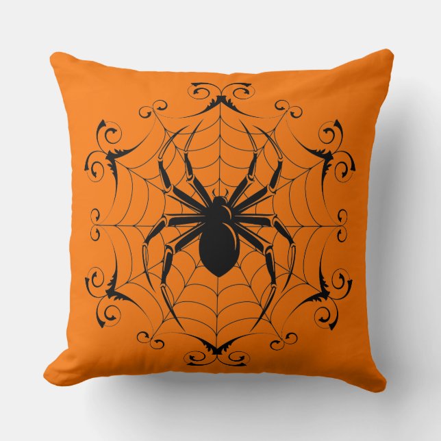 Halloween Spider Web Pillow Kussen (Voorkant)