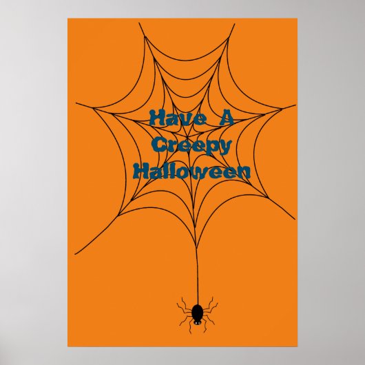 Halloween spider web poster (Voorkant)