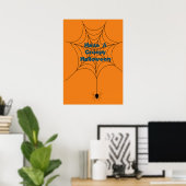 Halloween spider web poster (Thuiskantoor)