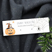 Halloween Spider Web Pumpkin Stud Earning Display Mini Visitekaartje