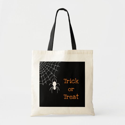 Halloween Spider Web Trick or treat Tote Bag (Voorkant)