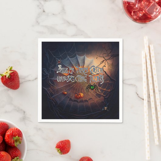 Halloween Spider Web Trick voor Traktaties Servet (Insitu)