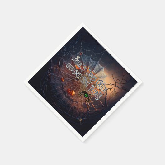 Halloween Spider Web Trick voor Traktaties Servet (Hoek)