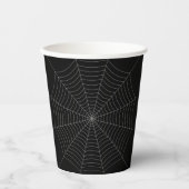 Halloween Spider web zwart grijs Papieren Bekers (Voorkant)