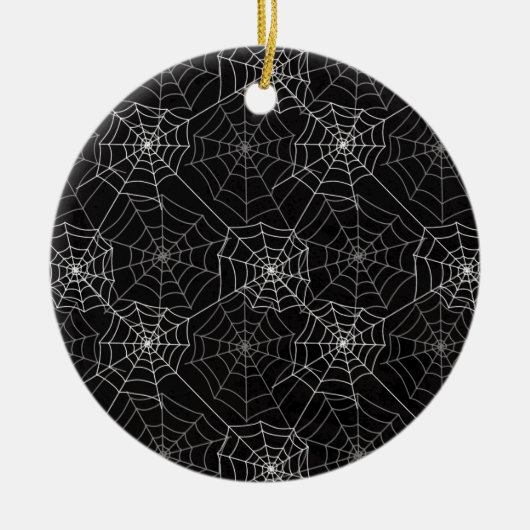 Halloween Spider Webpatroon | Keramische ornament (Voorkant)
