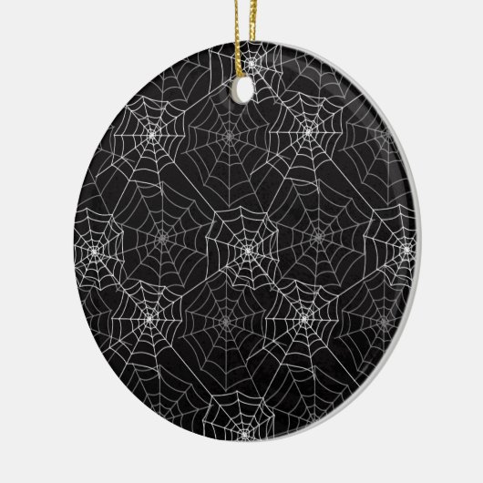 Halloween Spider Webpatroon | Keramische ornament (Links)