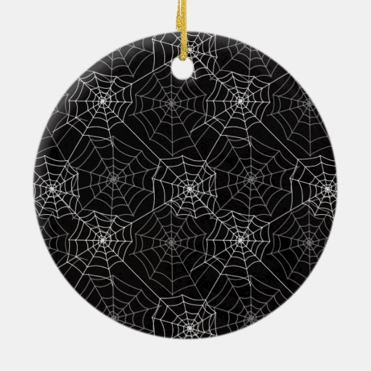 Halloween Spider Webpatroon | Keramische ornament (Achterkant)