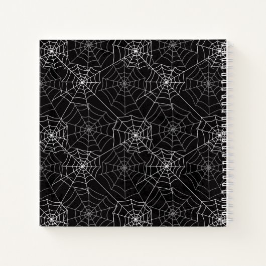 Halloween Spider Webpatroon | Notitieboek (Achterkant)