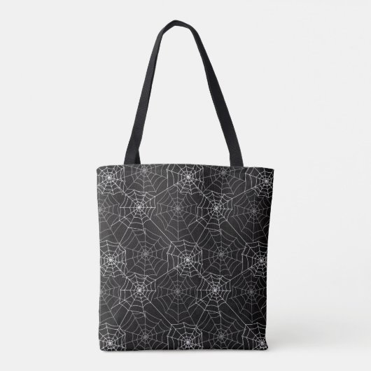 Halloween Spider Webpatroon | Tote bag (Achterkant)