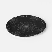 Halloween Spider Webs Black & White Papieren Bordje (Gekanteld)