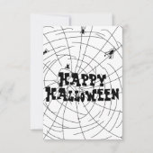 Halloween Spider Webs Hand Drawn Kaart (Voorkant)