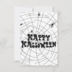 Halloween Spider Webs Hand Drawn Kaart