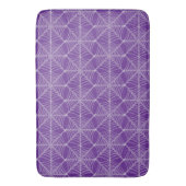 Halloween Spider Webs in Paarse en witte kleuren Badmat (Voorkant Verticaal)