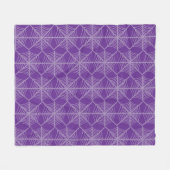 Halloween Spider Webs in Paarse en witte kleuren Fleece Deken (Voorkant (Horizontaal))