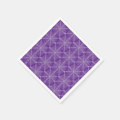 Halloween Spider Webs in Paarse en witte kleuren Servet (Hoek)