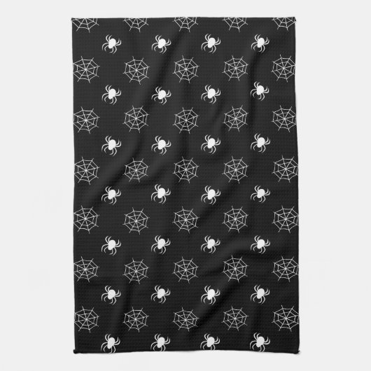 Halloween Spider Webs Kitchen Towel Theedoek (Verticaal)