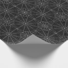 Halloween Spider Webs op Black Cadeaupapier