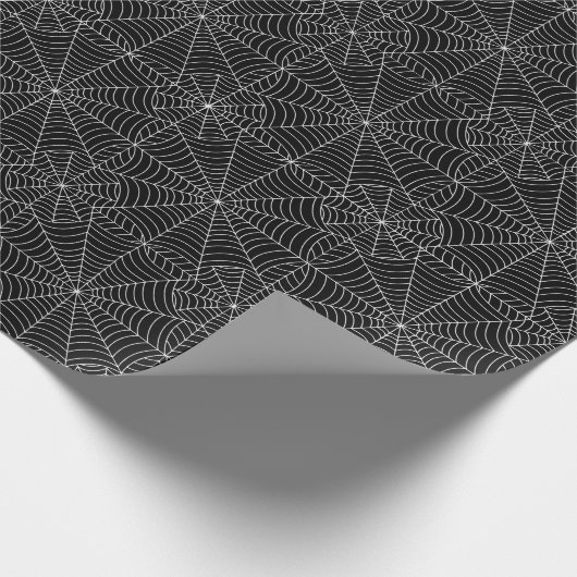 Halloween Spider Webs op Black Cadeaupapier (Hoek)