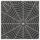 Halloween Spider Webs op Black Stof (Close Up)