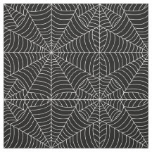 Halloween Spider Webs op Black