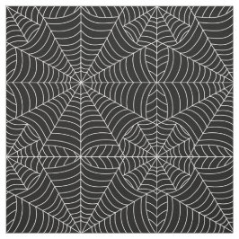 Halloween Spider Webs op Black Stof