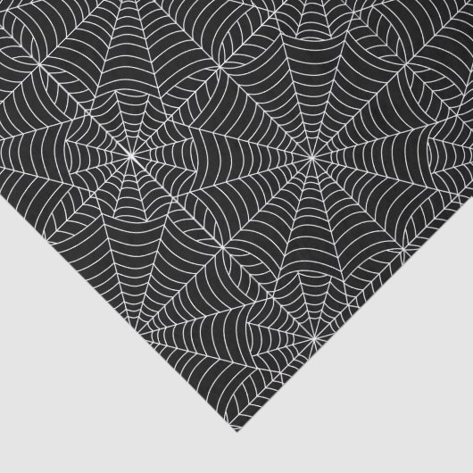 Halloween Spider Webs op Black Tissuepapier (Detail)