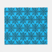 Halloween Spider Webs op Blauw Fleece Deken (Voorkant (Horizontaal))