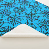 Halloween Spider Webs op Blauw Sherpa Deken (3/4)