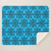 Halloween Spider Webs op Blauw Sherpa Deken (Voorkant (horizontaal))