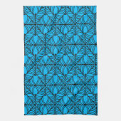 Halloween Spider Webs op Blauw Theedoek (Verticaal)