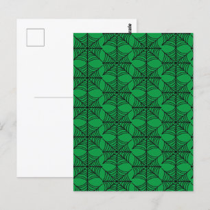 Halloween Spider Webs op Groen Briefkaart