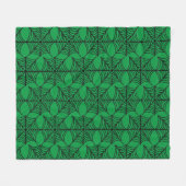Halloween Spider Webs op Groen Fleece Deken (Voorkant (Horizontaal))