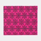 Halloween Spider Webs op Roze Fleece Deken (Voorkant (Horizontaal))