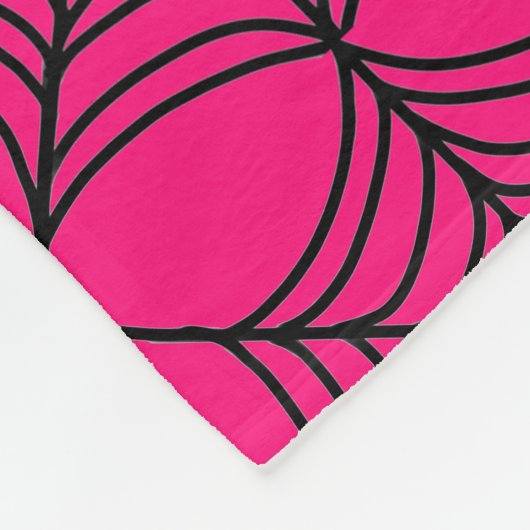 Halloween Spider Webs op Roze Fleece Deken (Hoek)